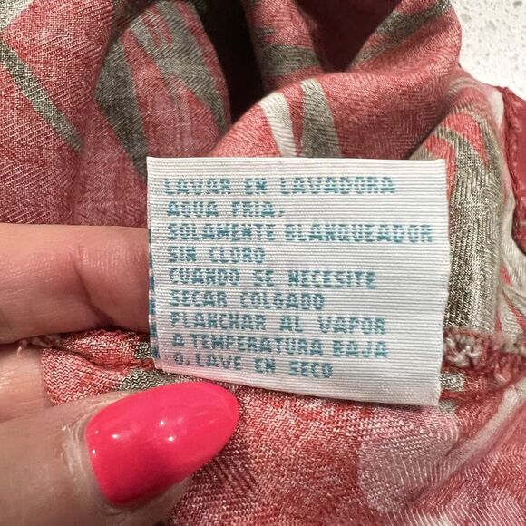 Bahama Beach Size 14 Shirt Dress Red Floral Print Button Up Sleeveless Women’s - Picture 10 of 12